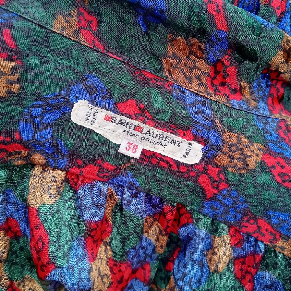 🗼💖 RARE Yves Saint Laurent Silk blouse Size 38 - Picture 12 of 12